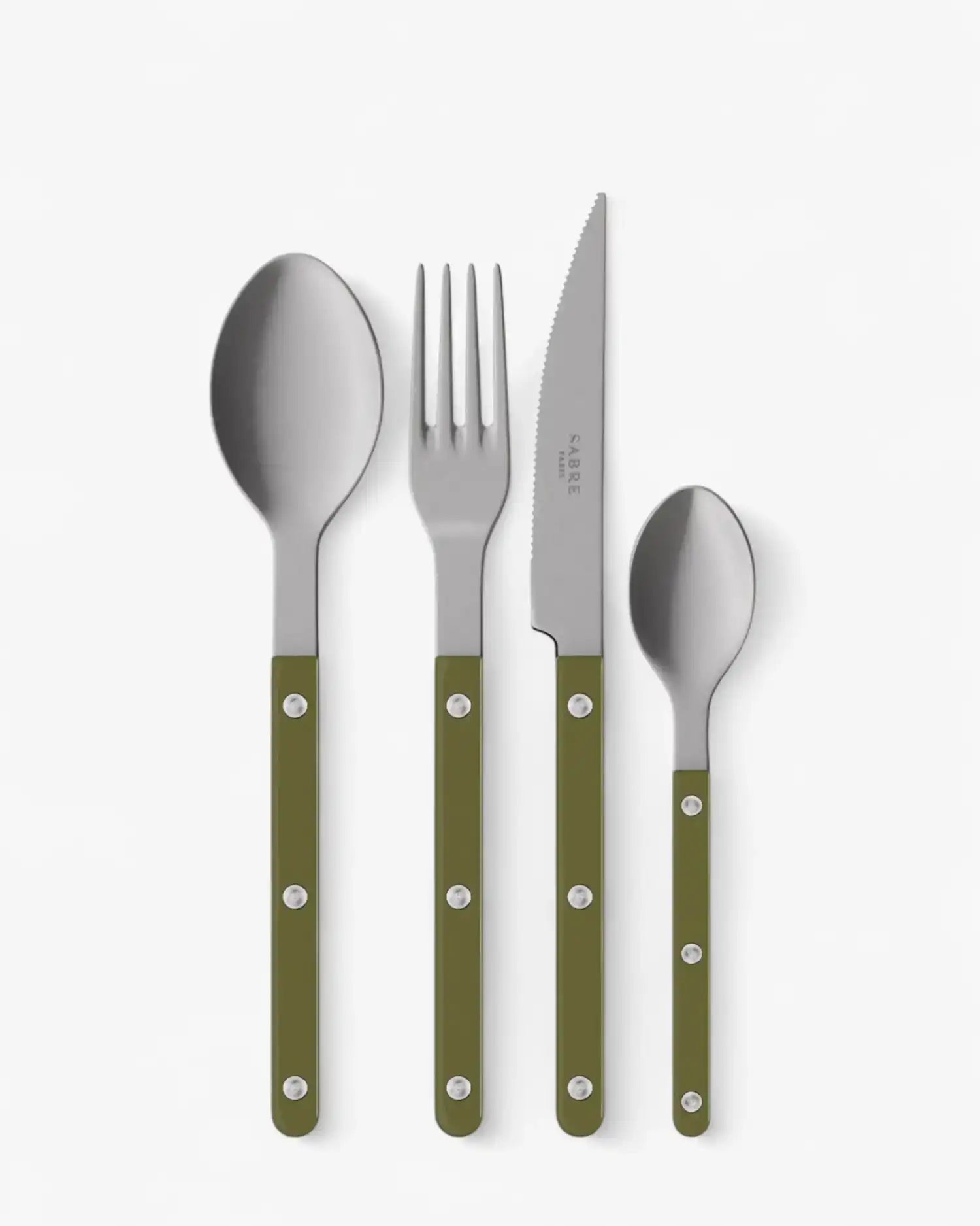 Sabre Paris Bistrot Vintage 24-piece stainless steel cutlery set with nylon handles Sabre Paris Green Fern - Buy now on ShopDecor - Discover the best products by SABRE PARIS design