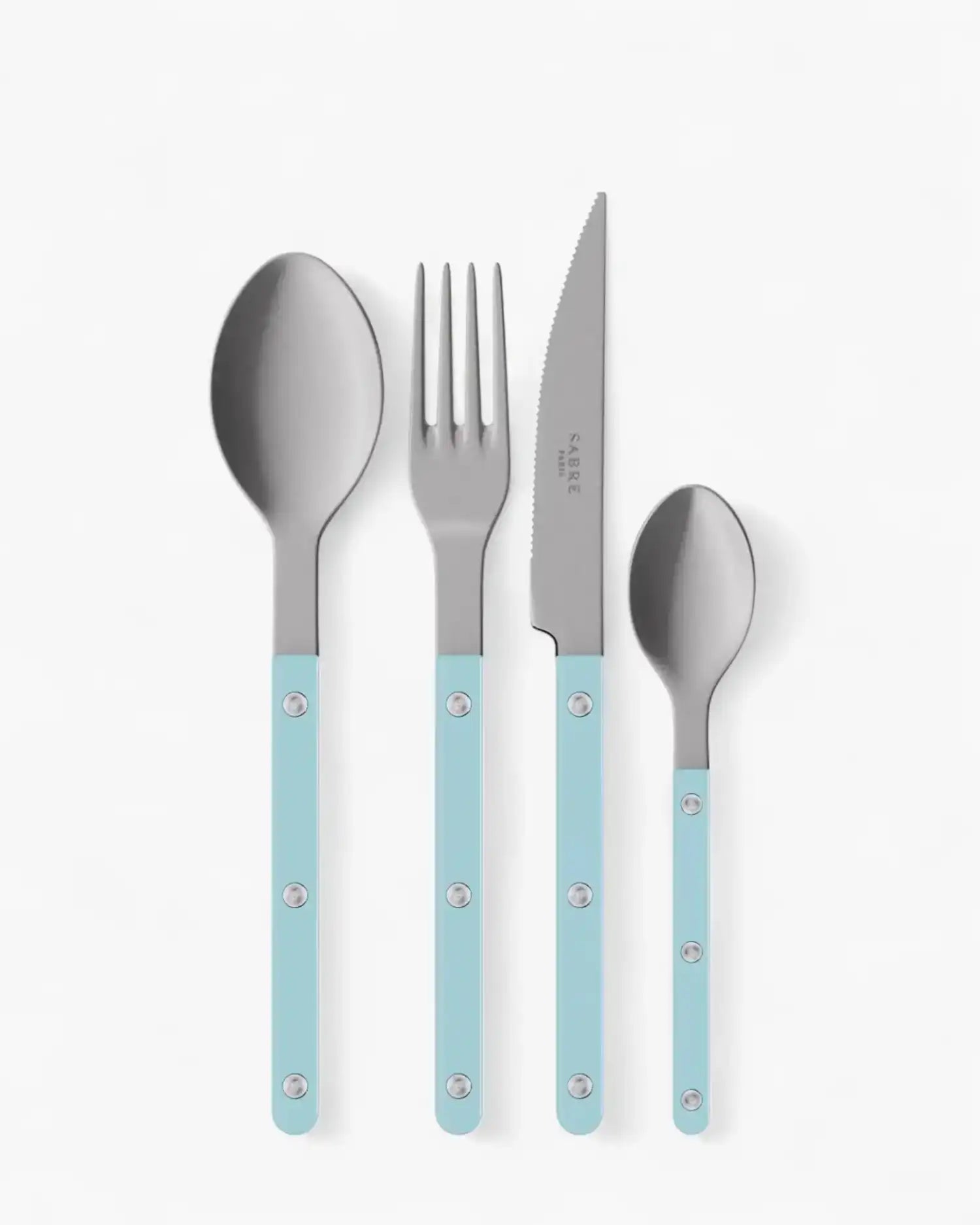 Sabre Paris Bistrot Vintage 24-piece stainless steel cutlery set with nylon handles Sabre Paris Pastel Blue - Buy now on ShopDecor - Discover the best products by SABRE PARIS design