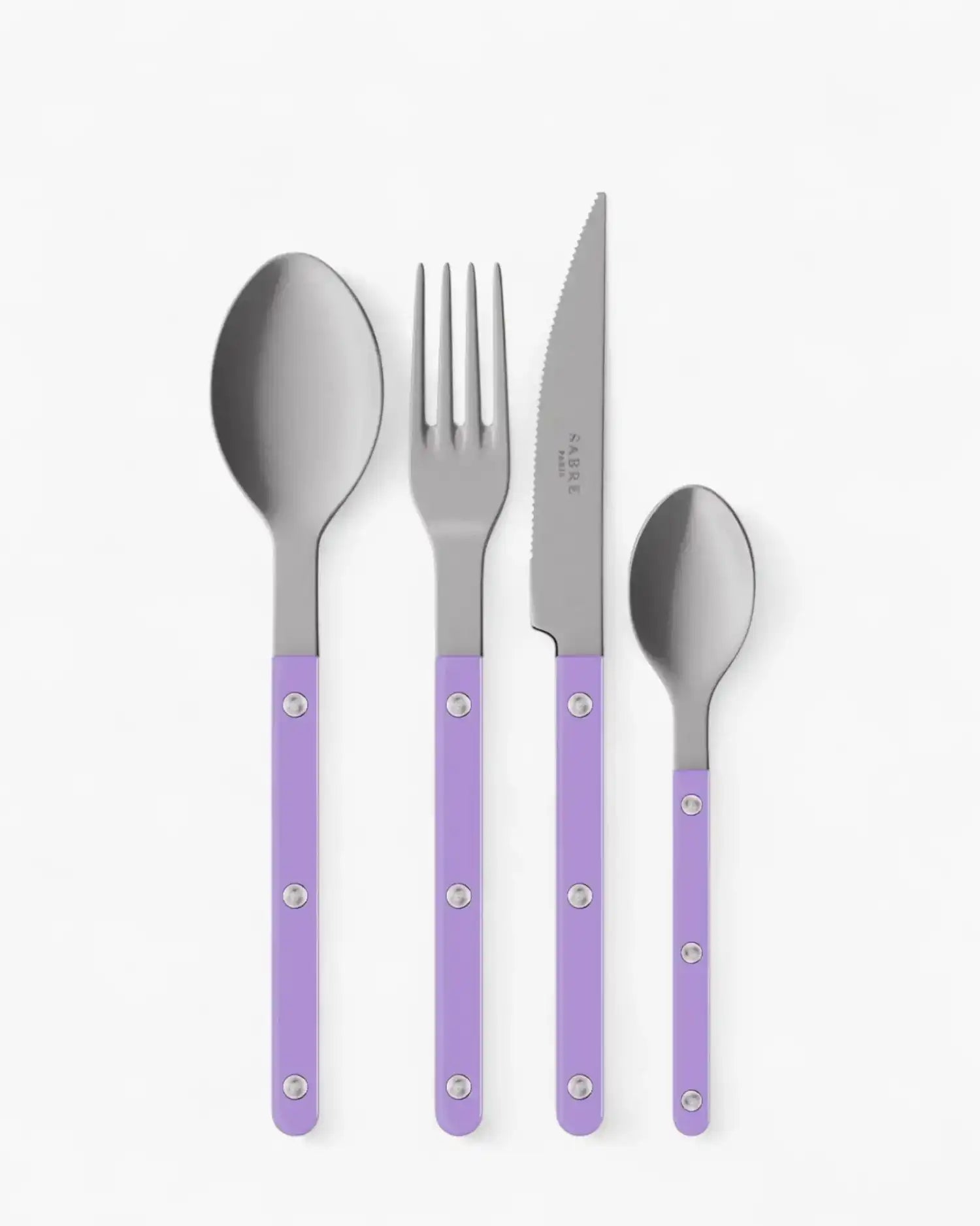 Sabre Paris Bistrot Vintage 24-piece stainless steel cutlery set with nylon handles Sabre Paris Light Purple - Buy now on ShopDecor - Discover the best products by SABRE PARIS design