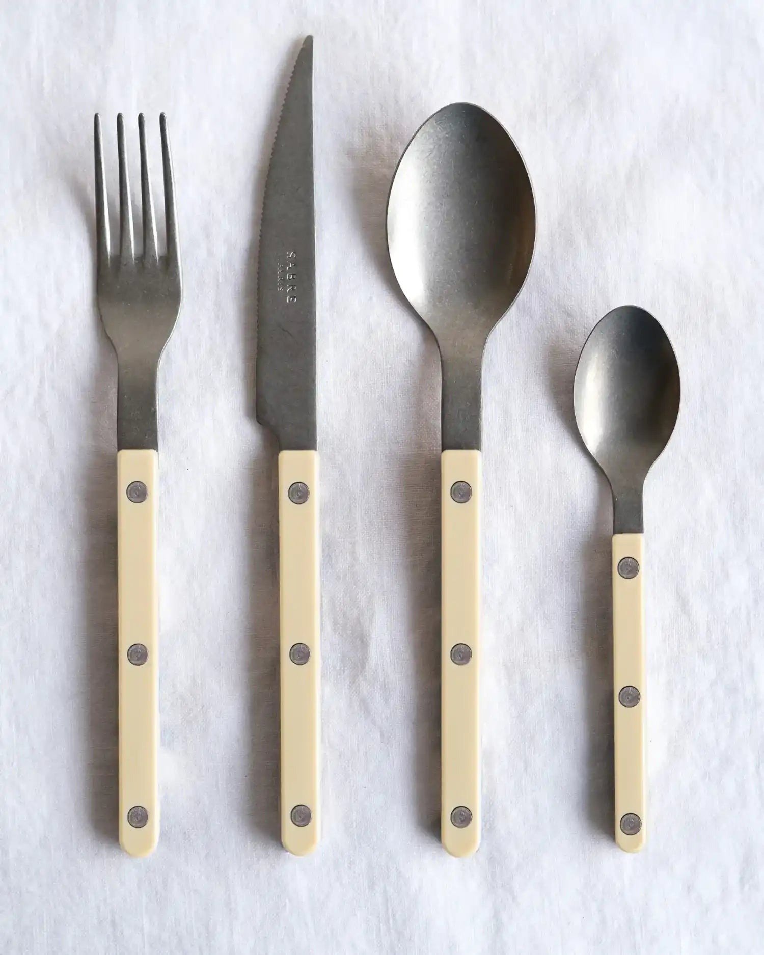 Sabre Paris Bistrot Vintage 5-piece stainless steel cutlery set with nylon handles - Buy now on ShopDecor - Discover the best products by SABRE PARIS design