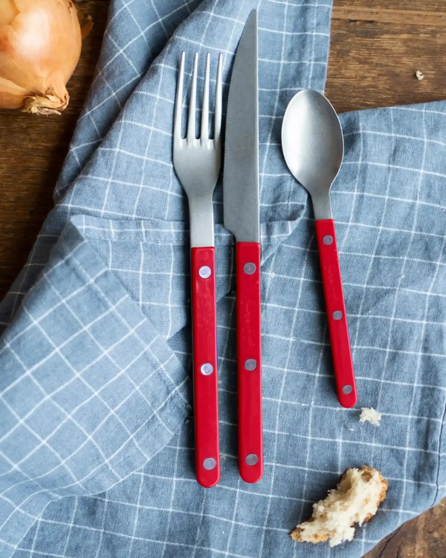 Sabre Paris Bistrot Vintage 5-piece stainless steel cutlery set with nylon handles - Buy now on ShopDecor - Discover the best products by SABRE PARIS design