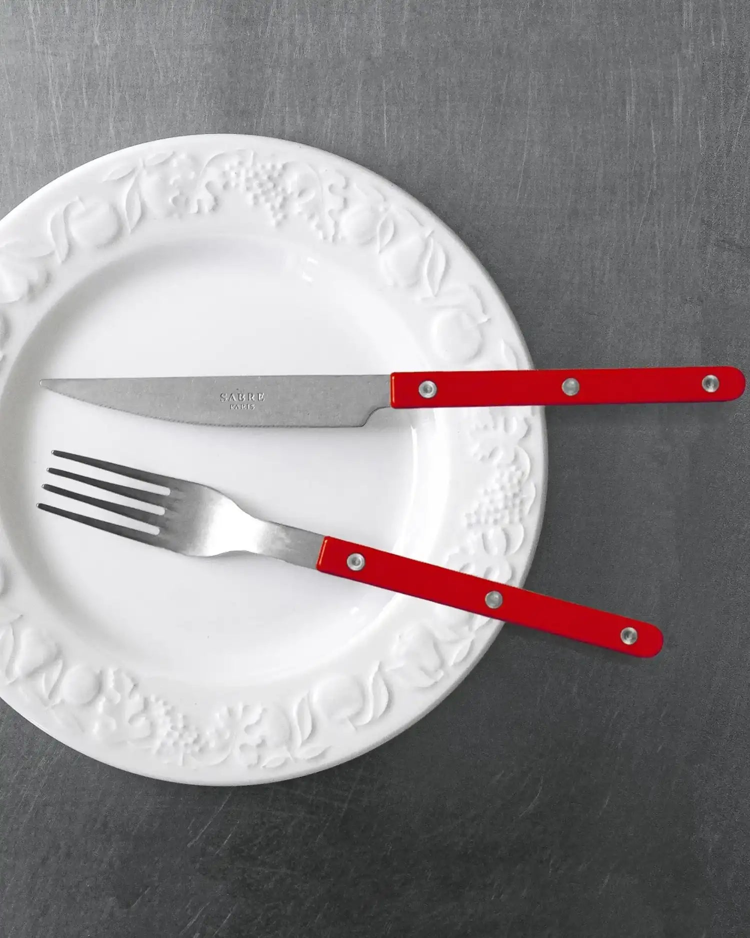 Sabre Paris Bistrot Vintage 5-piece stainless steel cutlery set with nylon handles - Buy now on ShopDecor - Discover the best products by SABRE PARIS design