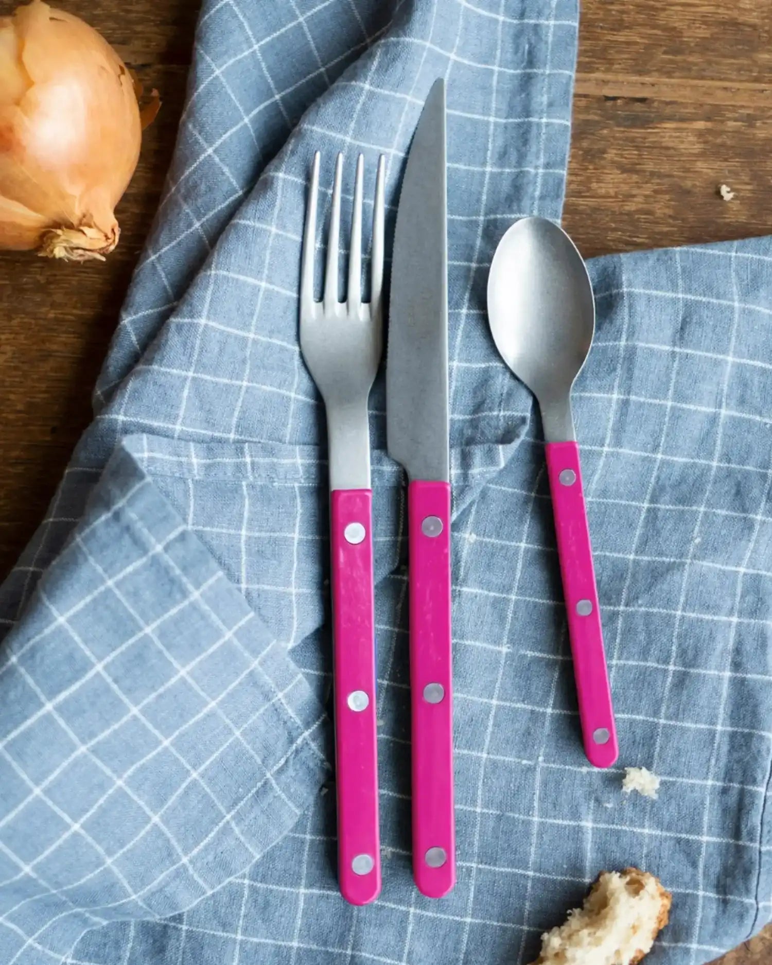 Sabre Paris Bistrot Vintage 5-piece stainless steel cutlery set with nylon handles - Buy now on ShopDecor - Discover the best products by SABRE PARIS design