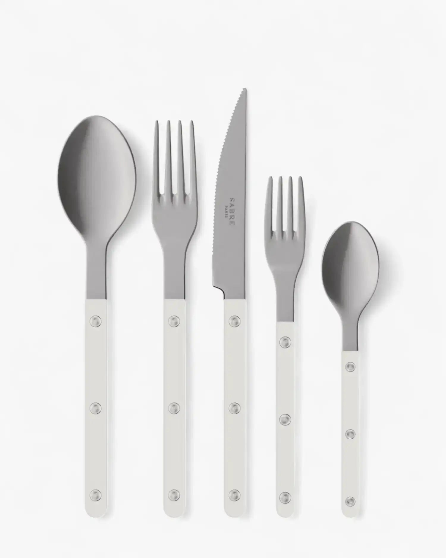 Sabre Paris Bistrot Vintage 5-piece stainless steel cutlery set with nylon handles Sabre Paris White - Buy now on ShopDecor - Discover the best products by SABRE PARIS design