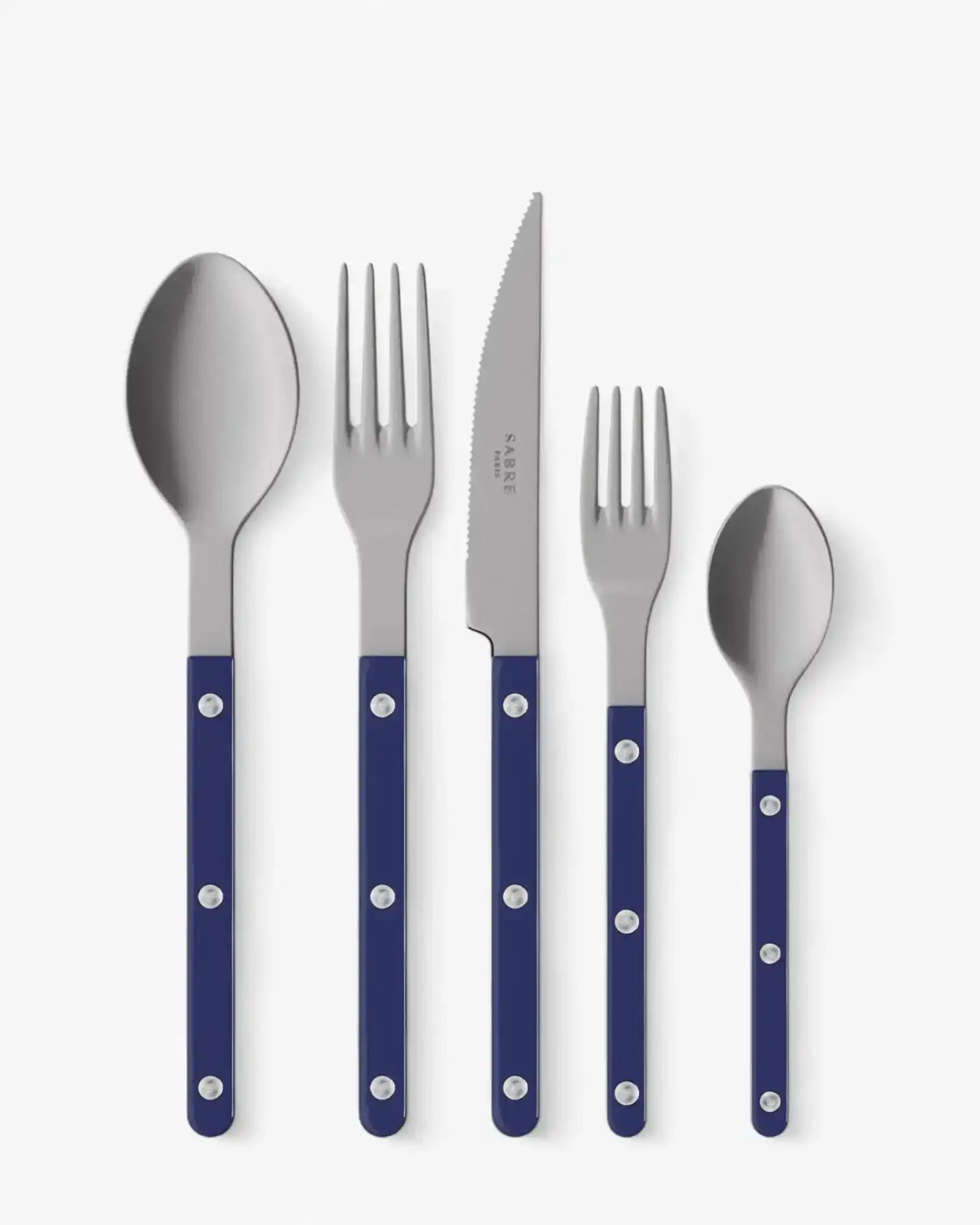 Sabre Paris Bistrot Vintage 5-piece stainless steel cutlery set with nylon handles Sabre Paris Navy Blue - Buy now on ShopDecor - Discover the best products by SABRE PARIS design
