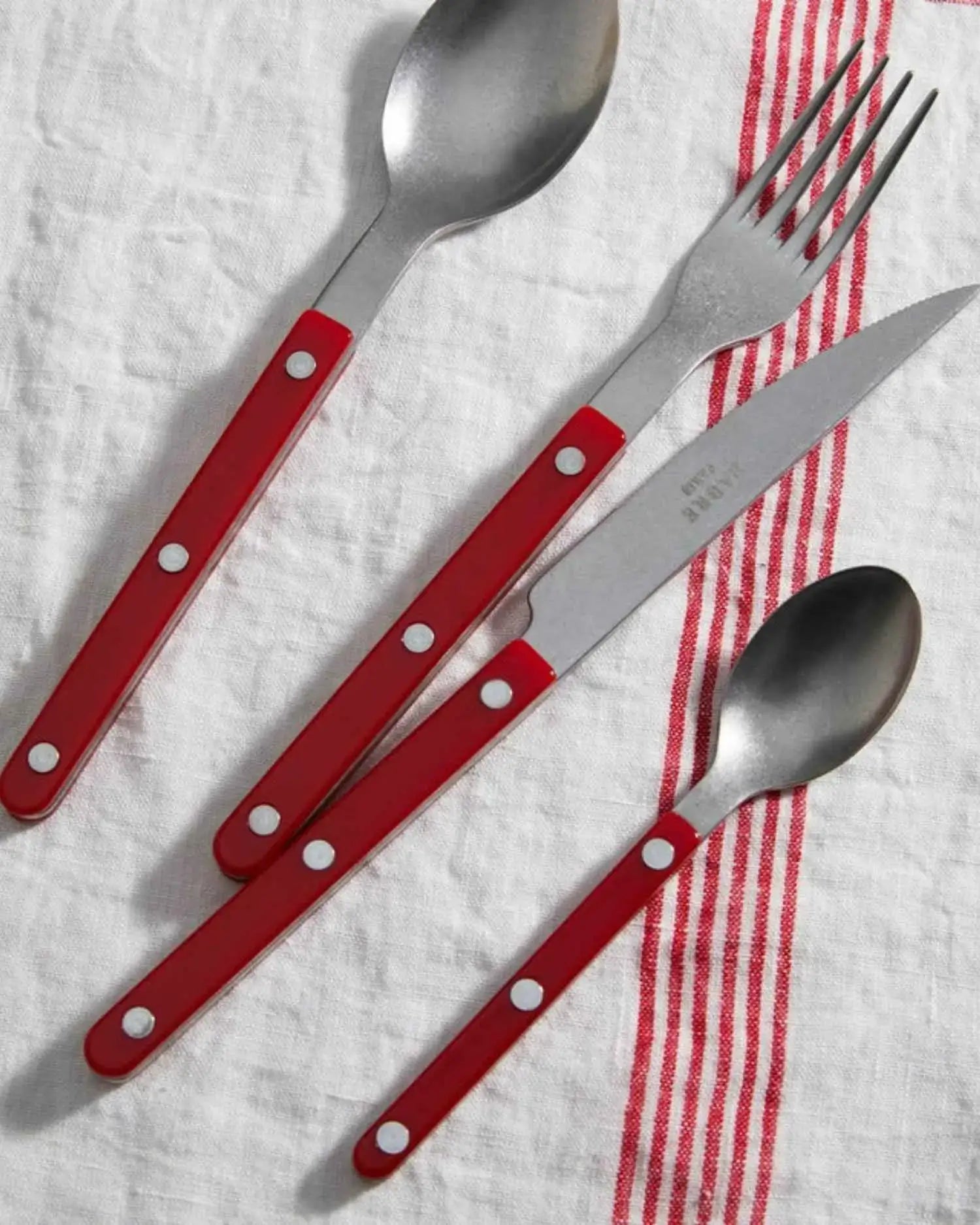 Sabre Paris Bistrot Vintage 5-piece stainless steel cutlery set with nylon handles - Buy now on ShopDecor - Discover the best products by SABRE PARIS design