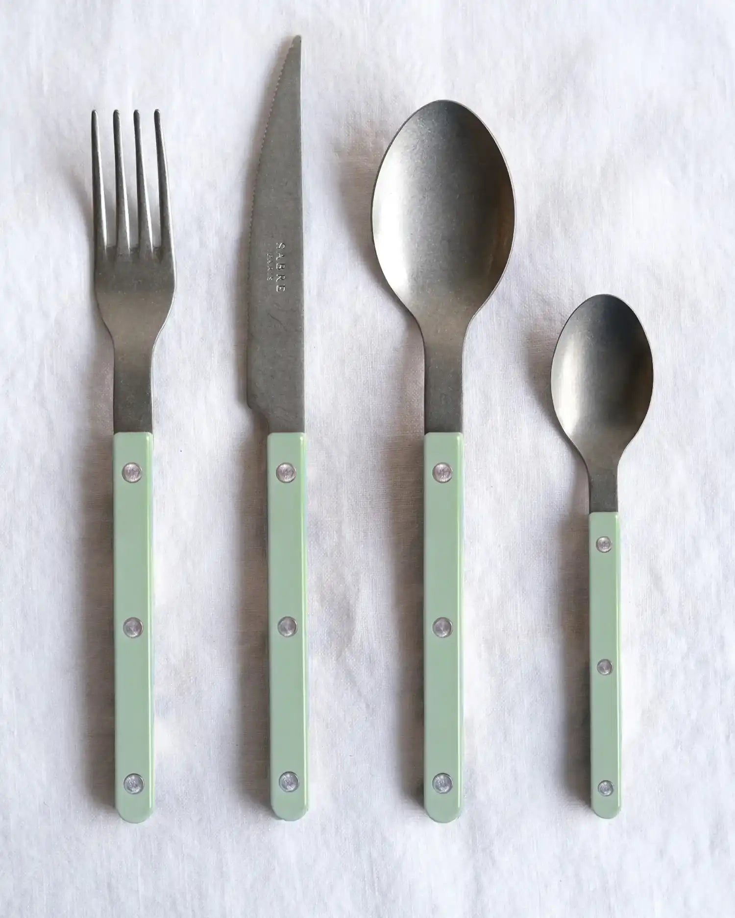 Sabre Paris Bistrot Vintage 5-piece stainless steel cutlery set with nylon handles - Buy now on ShopDecor - Discover the best products by SABRE PARIS design