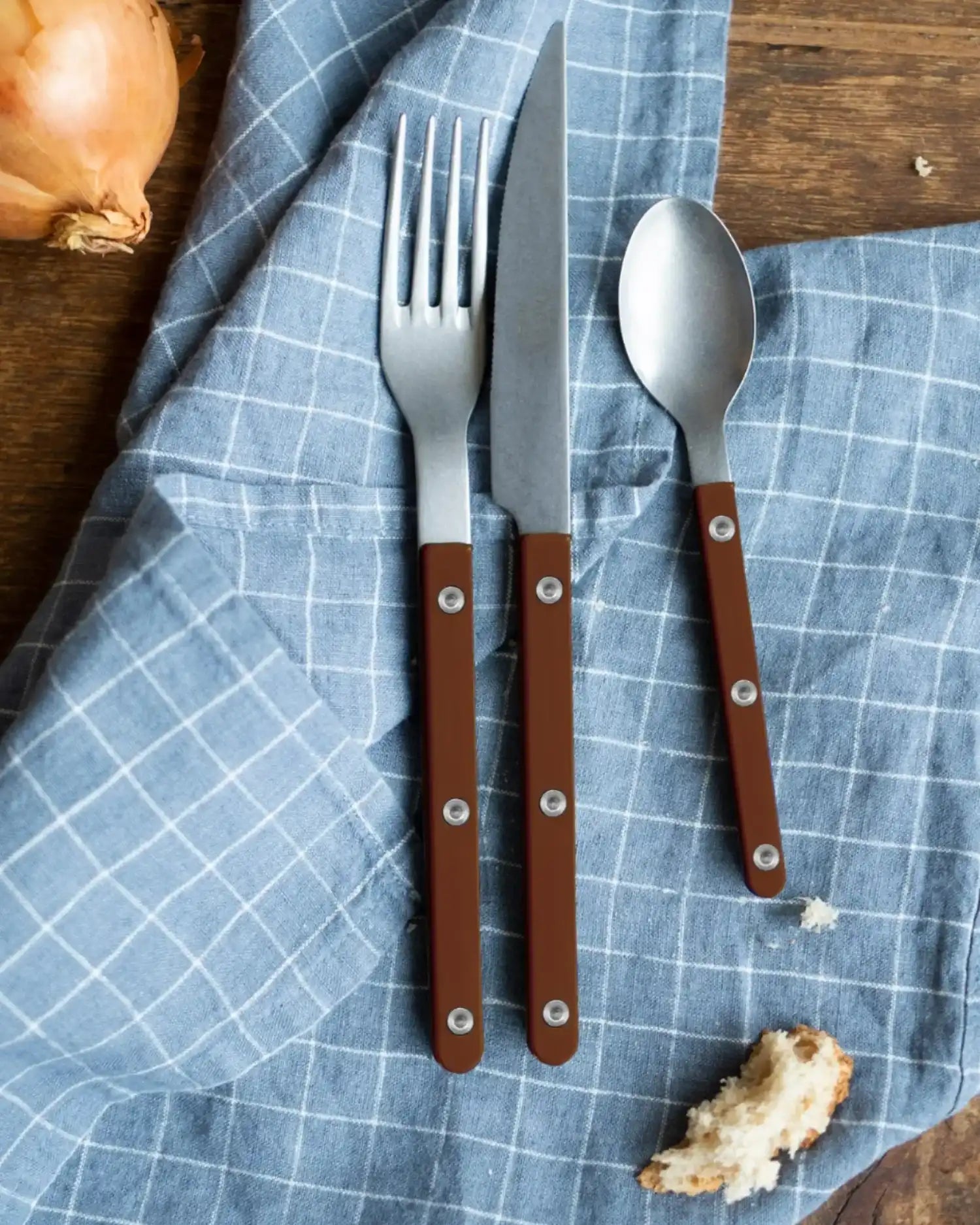Sabre Paris Bistrot Vintage 5-piece stainless steel cutlery set with nylon handles - Buy now on ShopDecor - Discover the best products by SABRE PARIS design