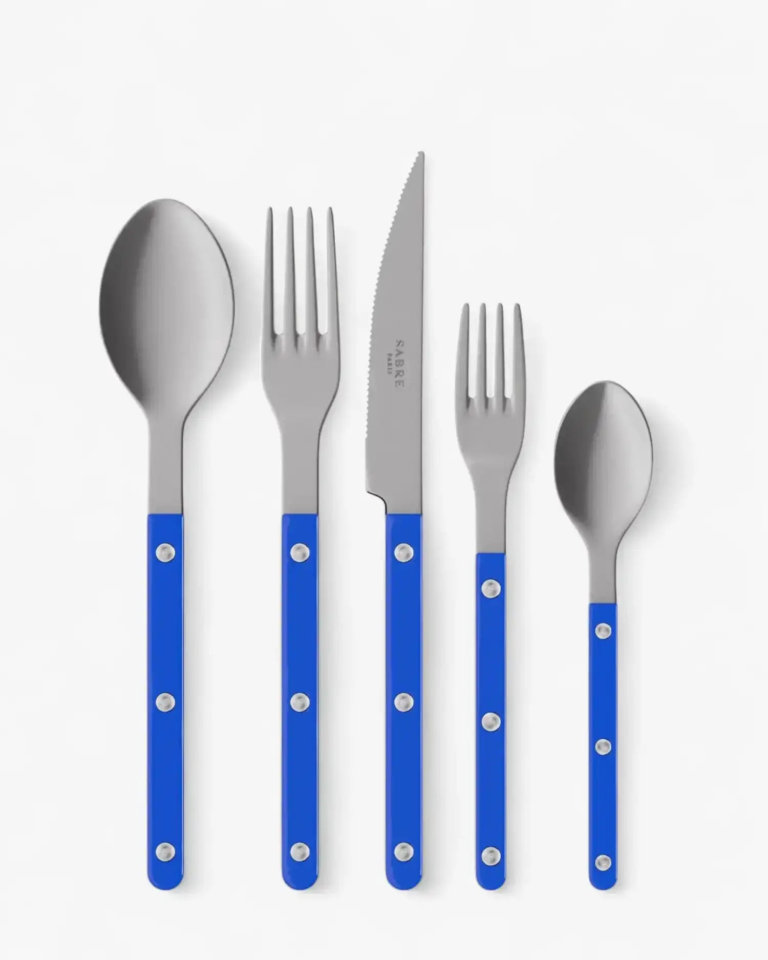 Sabre Paris Bistrot Vintage 5-piece stainless steel cutlery set with nylon handles Sabre Paris Lapis Blue - Buy now on ShopDecor - Discover the best products by SABRE PARIS design