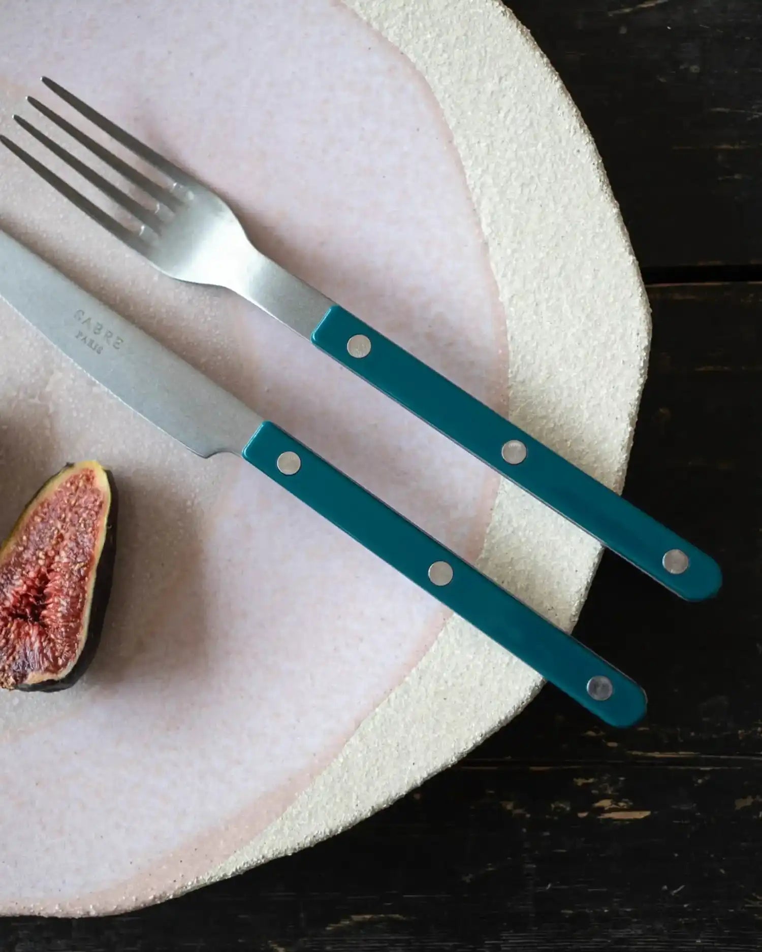 Sabre Paris Bistrot Vintage 5-piece stainless steel cutlery set with nylon handles - Buy now on ShopDecor - Discover the best products by SABRE PARIS design