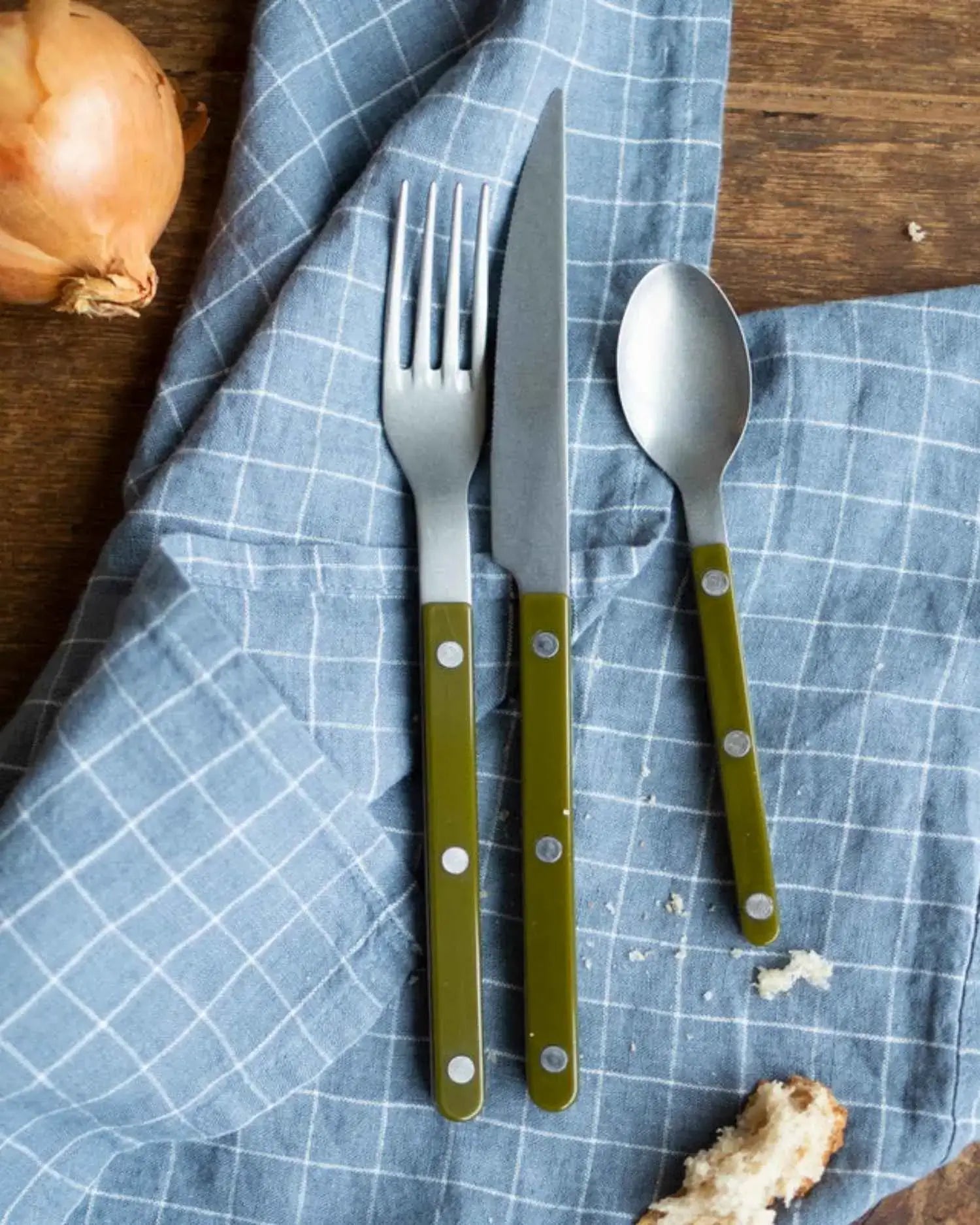Sabre Paris Bistrot Vintage 5-piece stainless steel cutlery set with nylon handles - Buy now on ShopDecor - Discover the best products by SABRE PARIS design