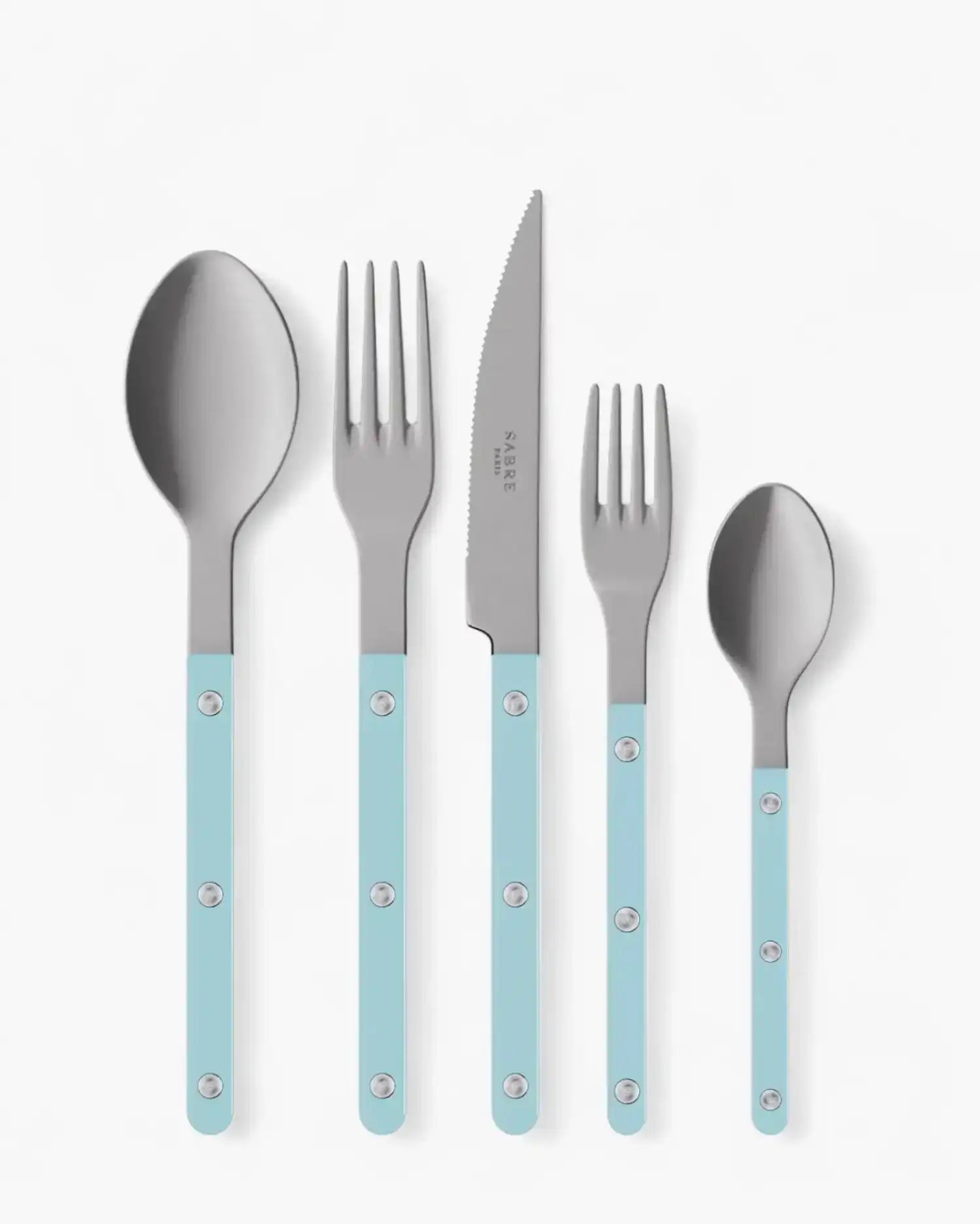 Sabre Paris Bistrot Vintage 5-piece stainless steel cutlery set with nylon handles Sabre Paris Pastel Blue - Buy now on ShopDecor - Discover the best products by SABRE PARIS design