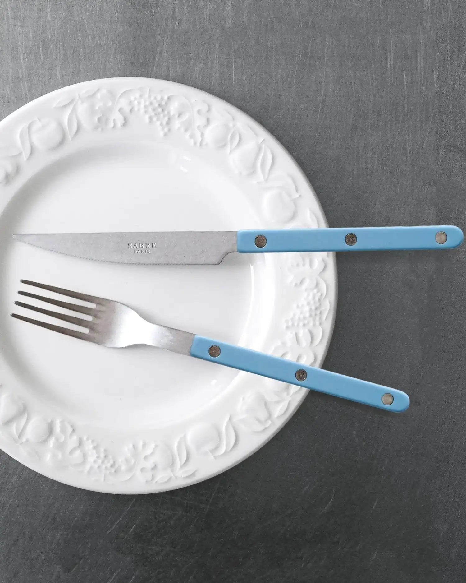 Sabre Paris Bistrot Vintage 5-piece stainless steel cutlery set with nylon handles - Buy now on ShopDecor - Discover the best products by SABRE PARIS design