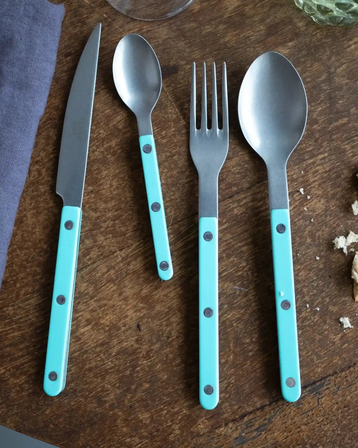 Sabre Paris Bistrot Vintage 5-piece stainless steel cutlery set with nylon handles - Buy now on ShopDecor - Discover the best products by SABRE PARIS design