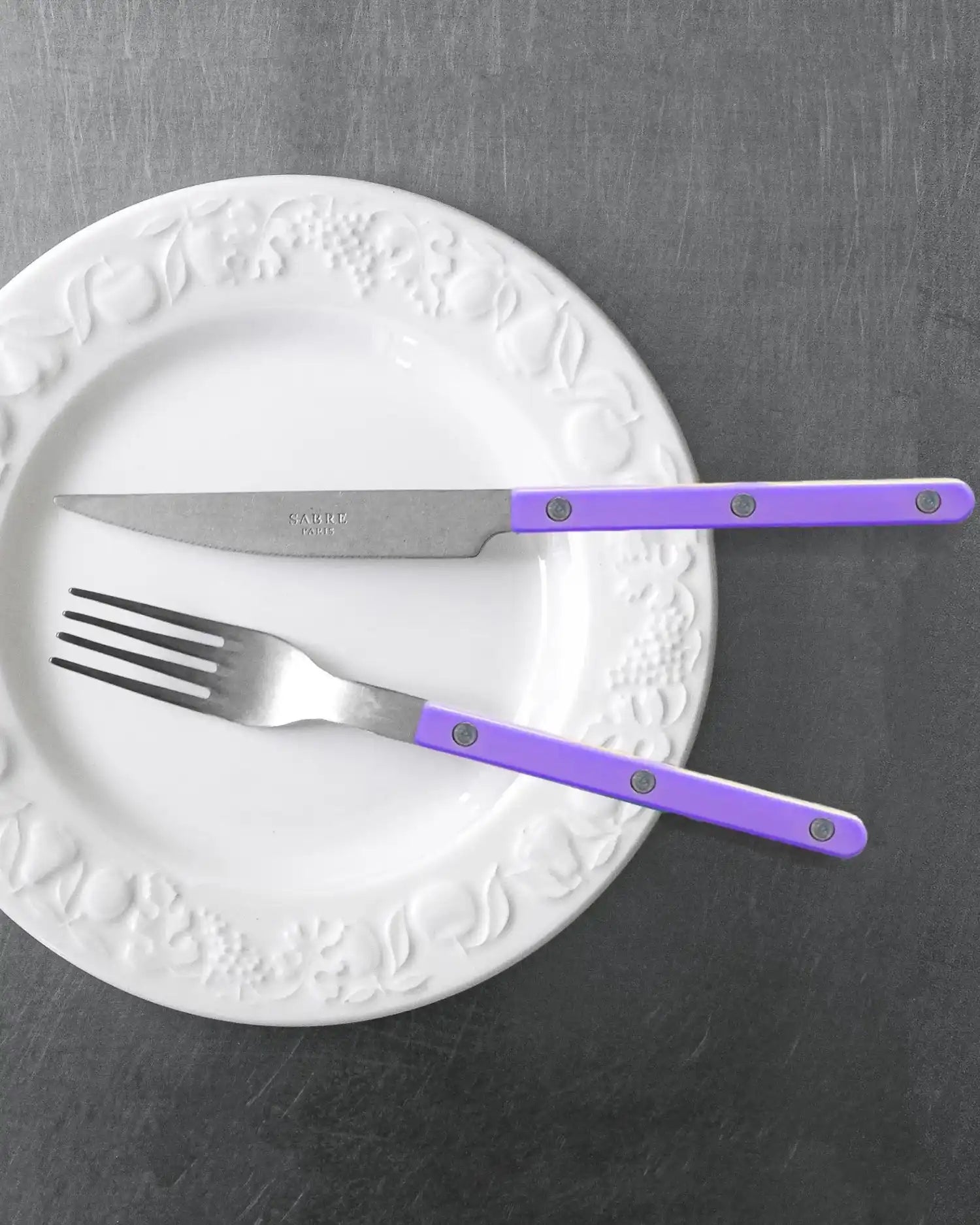 Sabre Paris Bistrot Vintage 5-piece stainless steel cutlery set with nylon handles - Buy now on ShopDecor - Discover the best products by SABRE PARIS design