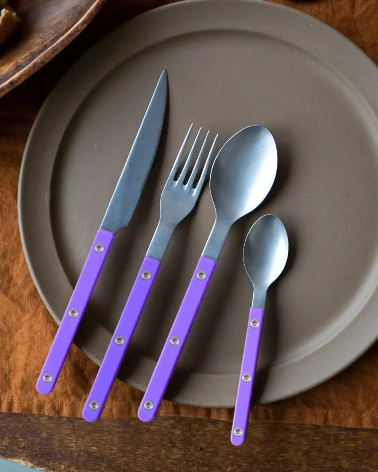 Sabre Paris Bistrot Vintage 5-piece stainless steel cutlery set with nylon handles - Buy now on ShopDecor - Discover the best products by SABRE PARIS design