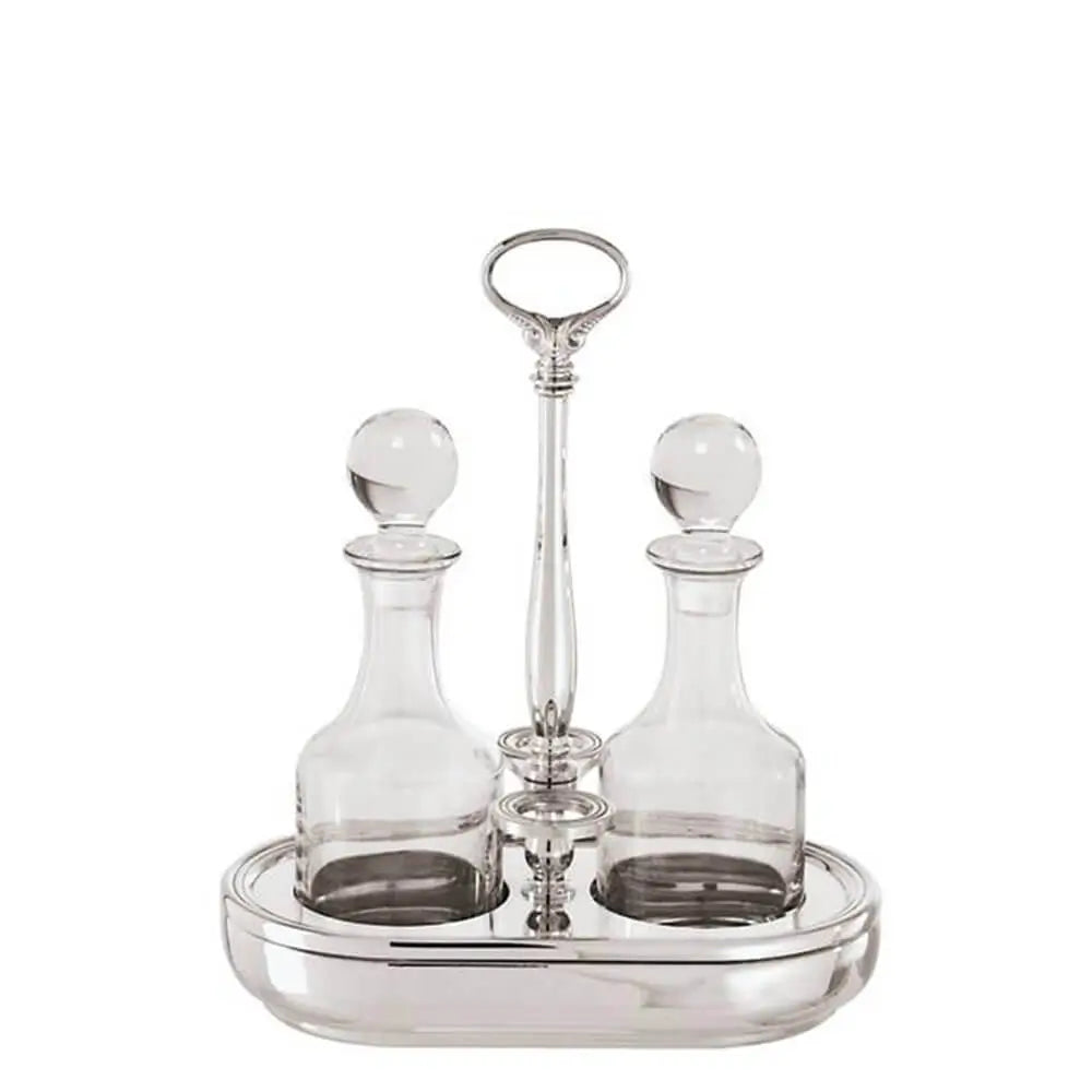 Sambonet Contour oil and vinegar set silverplated - Buy now on ShopDecor - Discover the best products by SAMBONET design