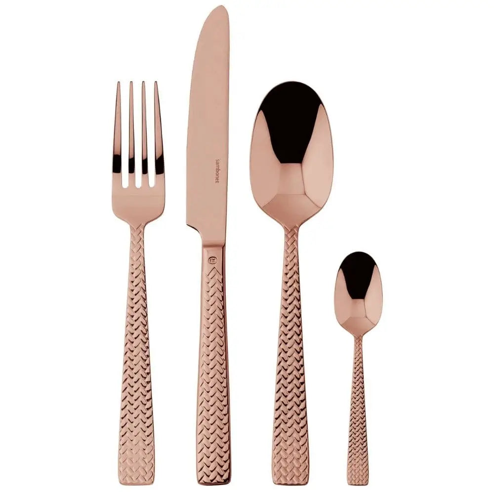 Sambonet Cortina cutlery set Sambonet Mirror PVD Copper Set 24 - Buy now on ShopDecor - Discover the best products by SAMBONET design