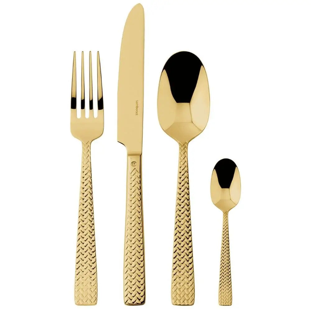 Sambonet Cortina cutlery set Sambonet Mirror PVD Gold Set 24 - Buy now on ShopDecor - Discover the best products by SAMBONET design