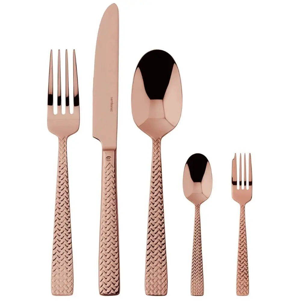 Sambonet Cortina cutlery set Sambonet Mirror PVD Copper Set 30 - Buy now on ShopDecor - Discover the best products by SAMBONET design
