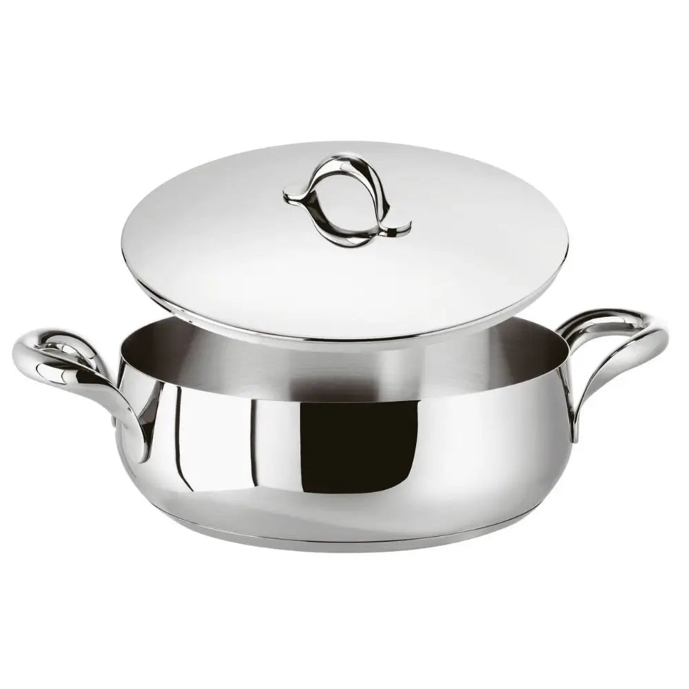 Sambonet Kikka casserole pot 2 handles With Lid 28 cm - 11.03 in - Buy now on ShopDecor - Discover the best products by SAMBONET design