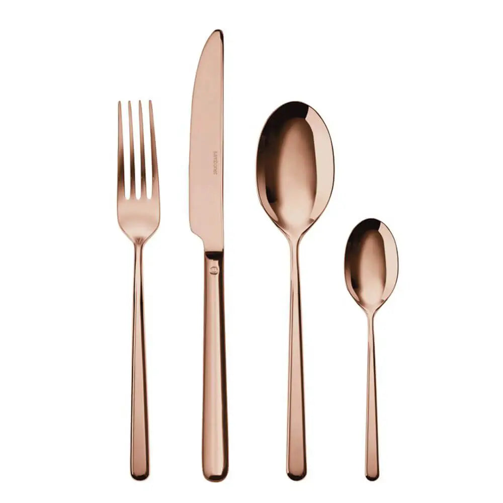 Sambonet Linear cutlery set Sambonet Mirror PVD Copper Set 24 - Buy now on ShopDecor - Discover the best products by SAMBONET design