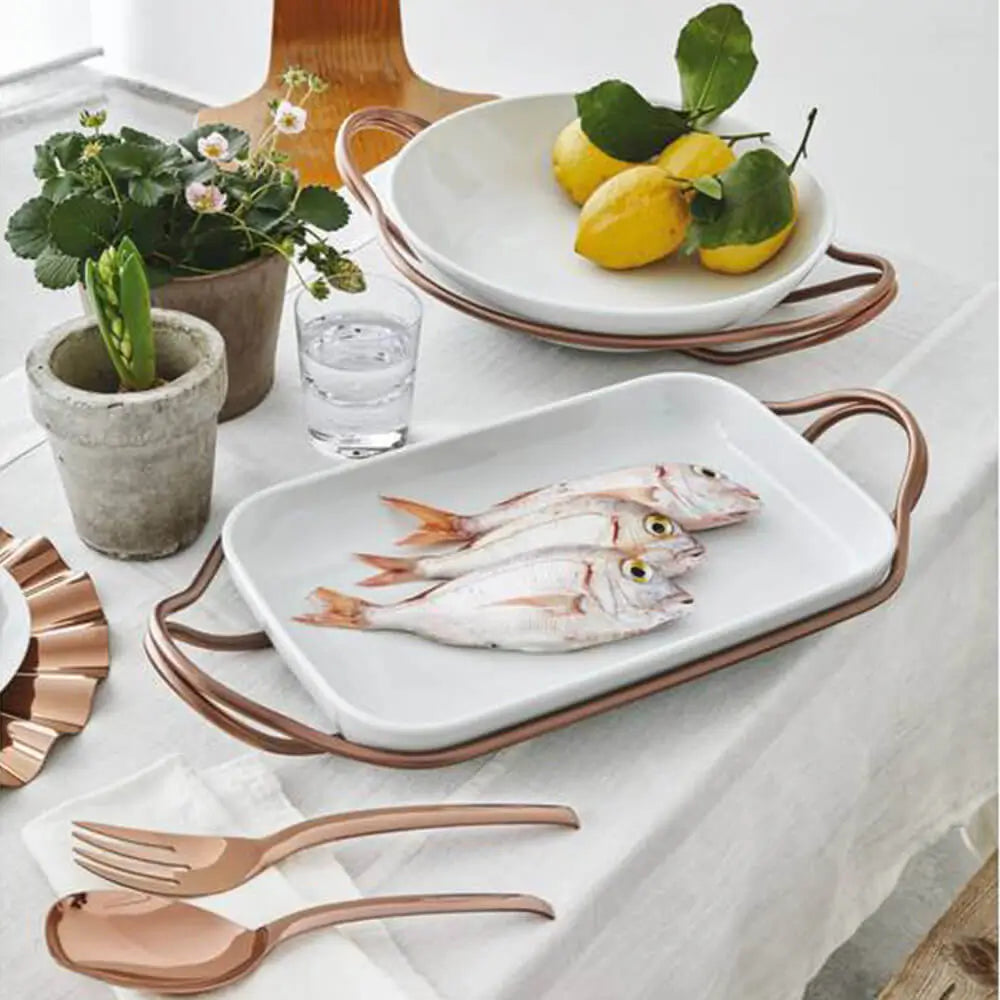Sambonet New Living holder with rectangular dish - Buy now on ShopDecor - Discover the best products by SAMBONET design