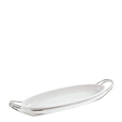 Sambonet New Living holder with fish dish Silver 48 cm - 18.90 in - Buy now on ShopDecor - Discover the best products by SAMBONET design