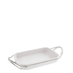 Sambonet New Living holder with rectangular dish Vintage steel 35 cm - 13.78 in - Buy now on ShopDecor - Discover the best products by SAMBONET design