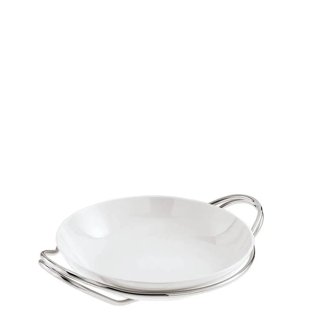 Sambonet New Living rice dish diam 36 cm with holder Silver - Buy now on ShopDecor - Discover the best products by SAMBONET design