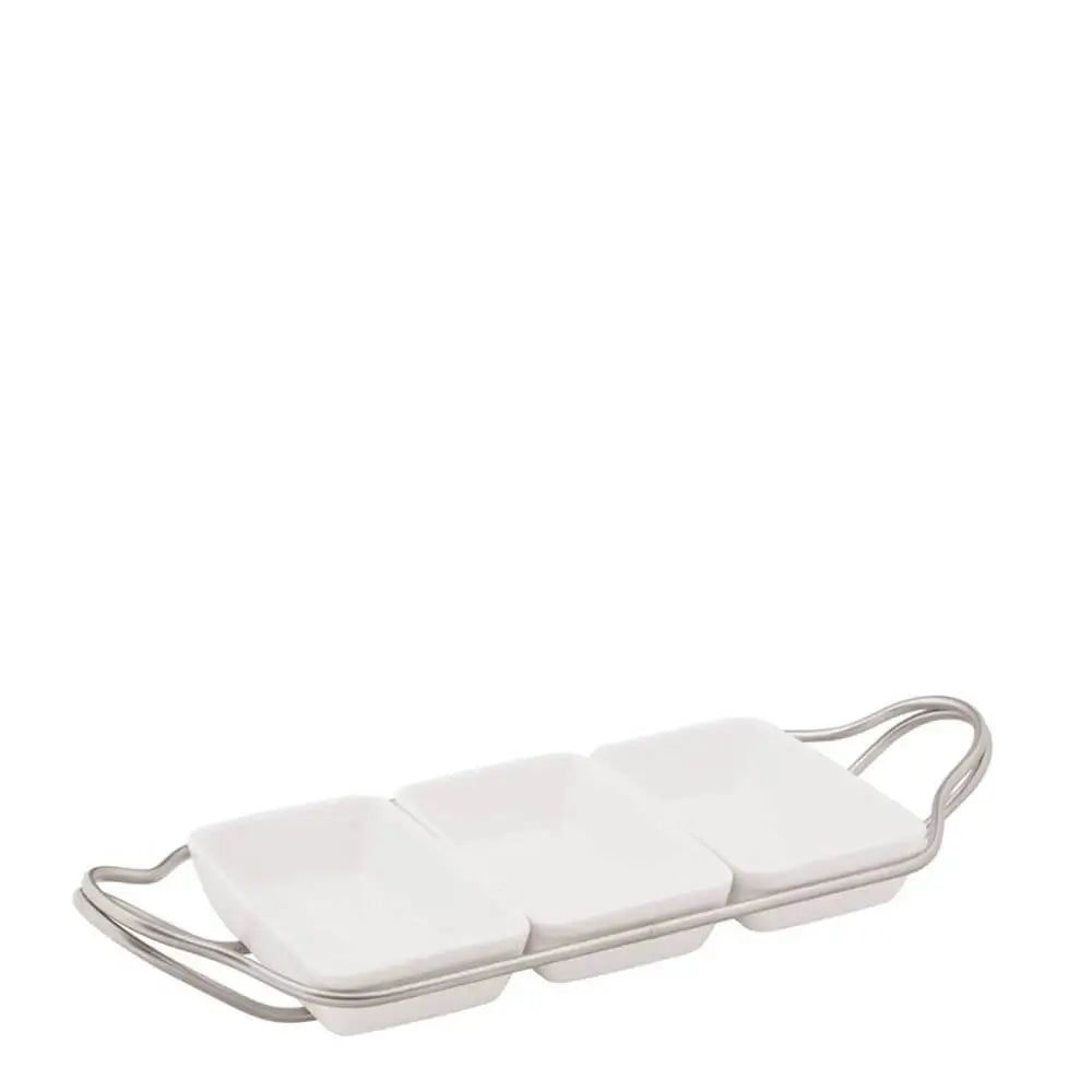 Sambonet New Living hors d'oeuvre tray with holder Vintage steel - Buy now on ShopDecor - Discover the best products by SAMBONET design