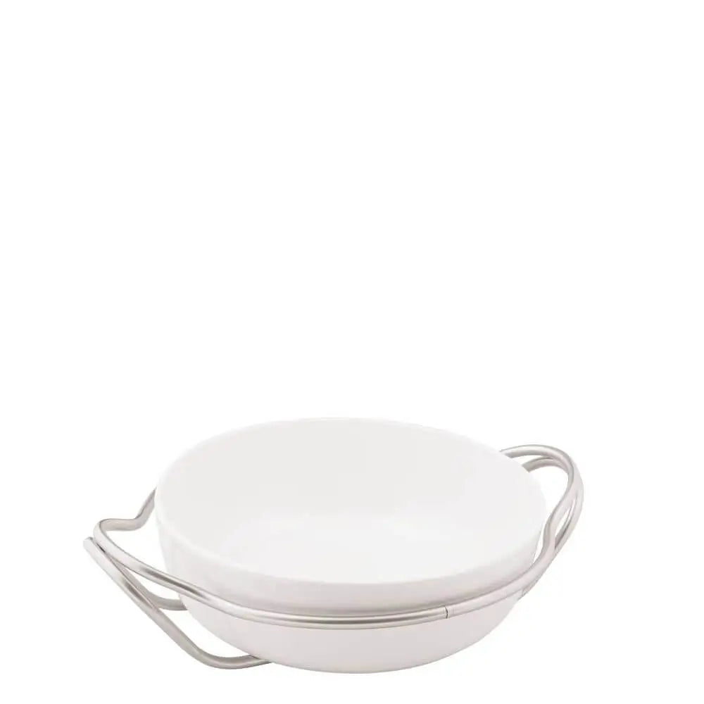 Sambonet New Living spaghetti dish with holder Vintage steel 32 cm - 12.60 in - Buy now on ShopDecor - Discover the best products by SAMBONET design
