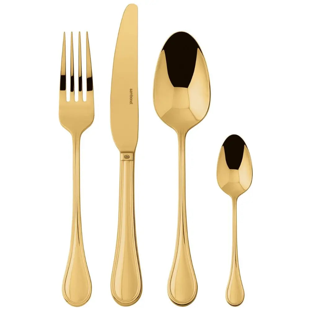 Sambonet Royal cutlery set Sambonet Mirror PVD Gold Set 24 - Buy now on ShopDecor - Discover the best products by SAMBONET design