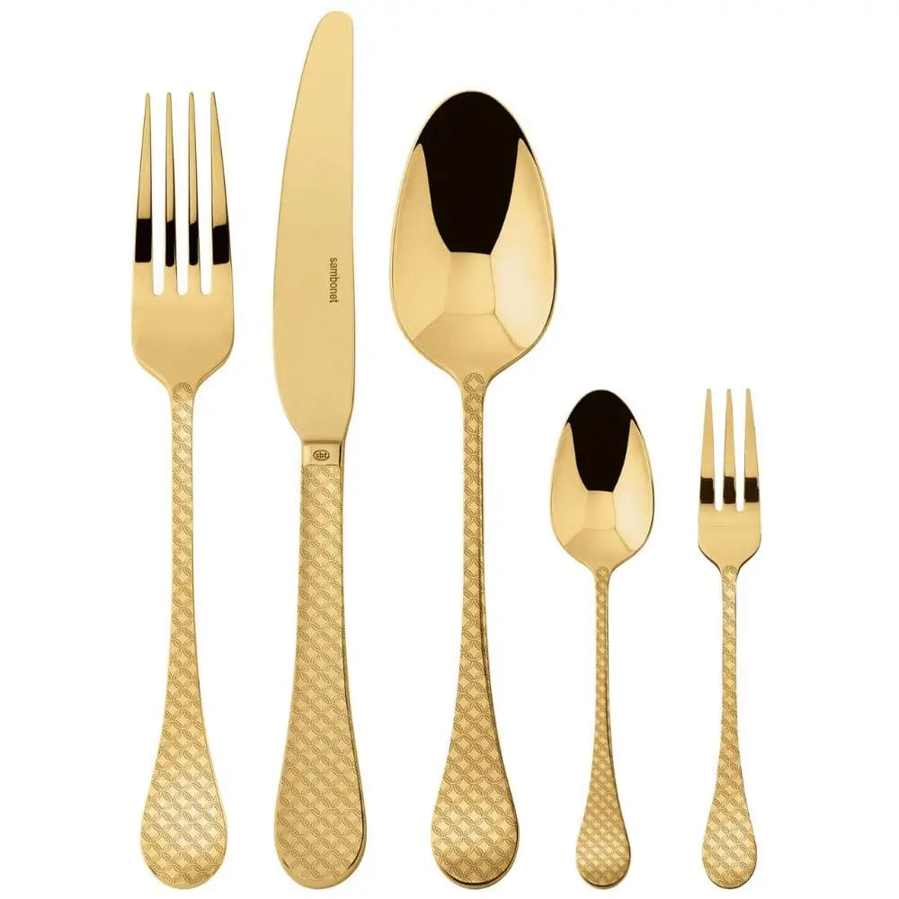 Sambonet Taormina cutlery set Sambonet Mirror PVD Gold Set 30 - Buy now on ShopDecor - Discover the best products by SAMBONET design
