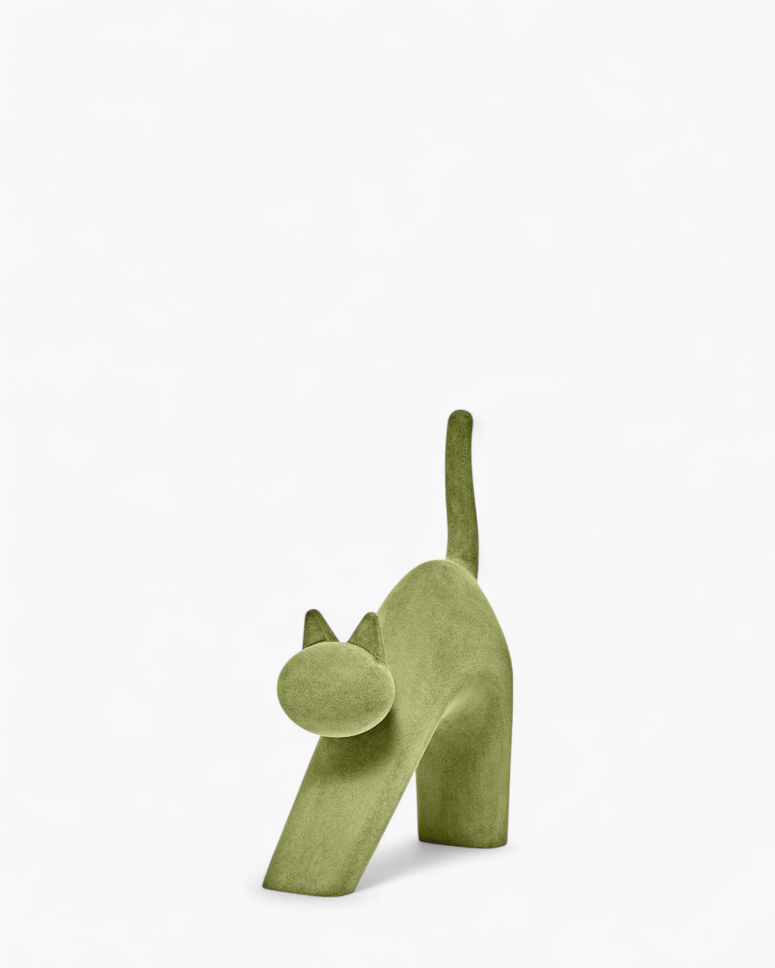 Serralunga Gatt-one cat shaped decoration Serralunga Moleskin Lime - Buy now on ShopDecor - Discover the best products by SERRALUNGA design