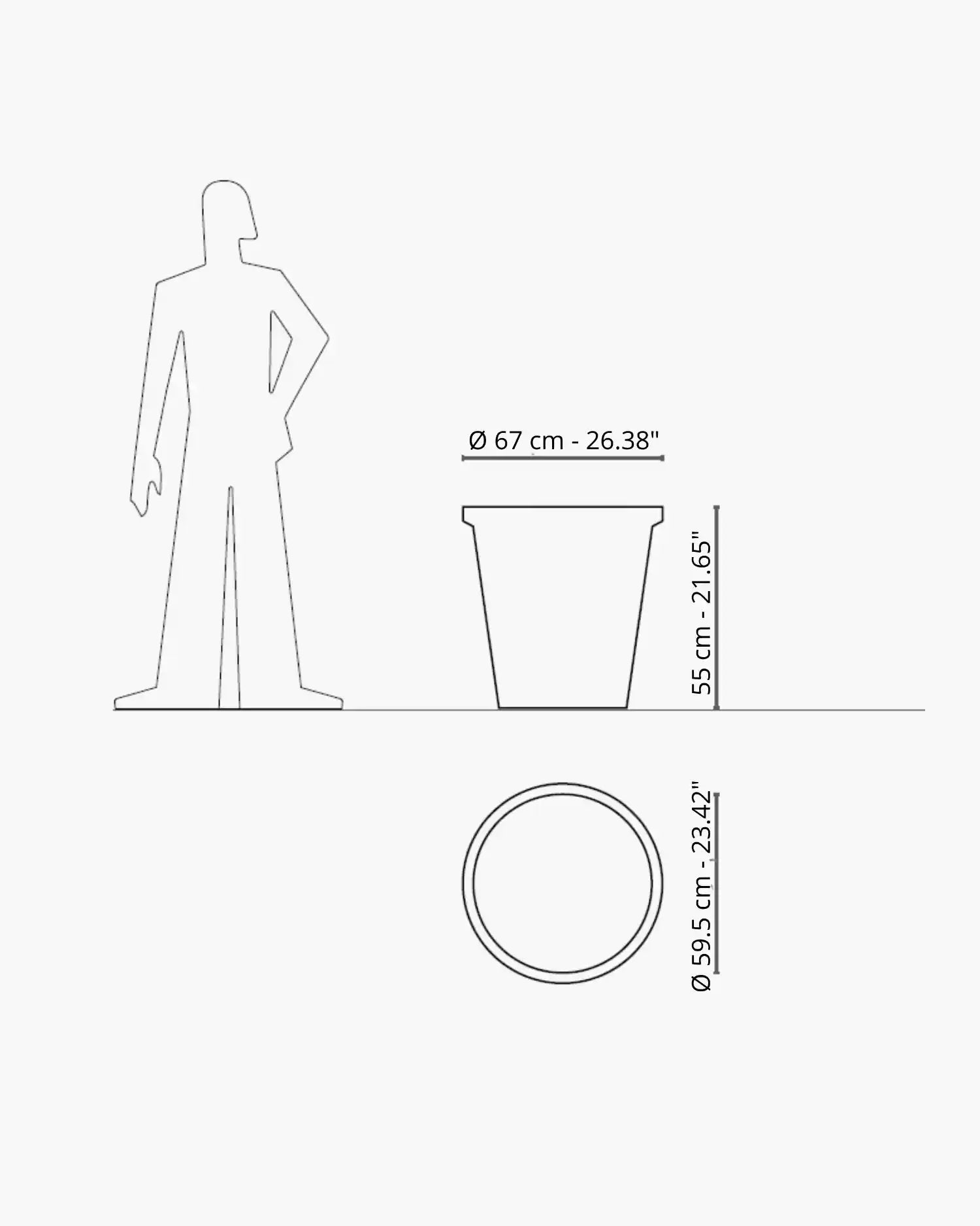 Serralunga Neoclassic Double Edge planter - Buy now on ShopDecor - Discover the best products by SERRALUNGA design