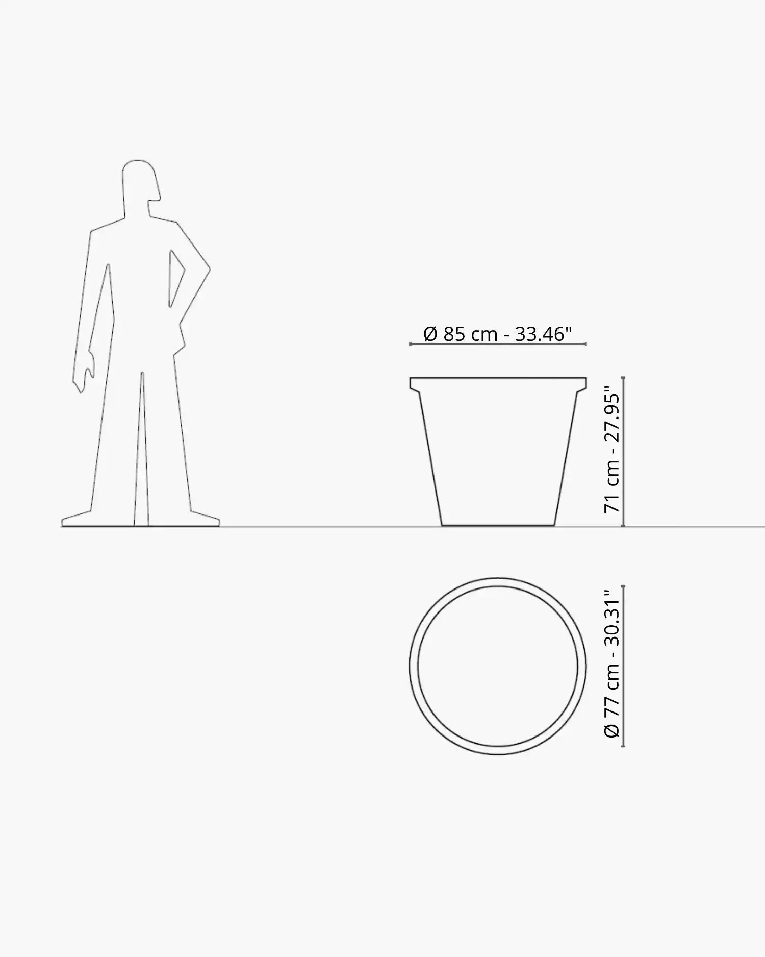 Serralunga Neoclassic Double Edge planter - Buy now on ShopDecor - Discover the best products by SERRALUNGA design