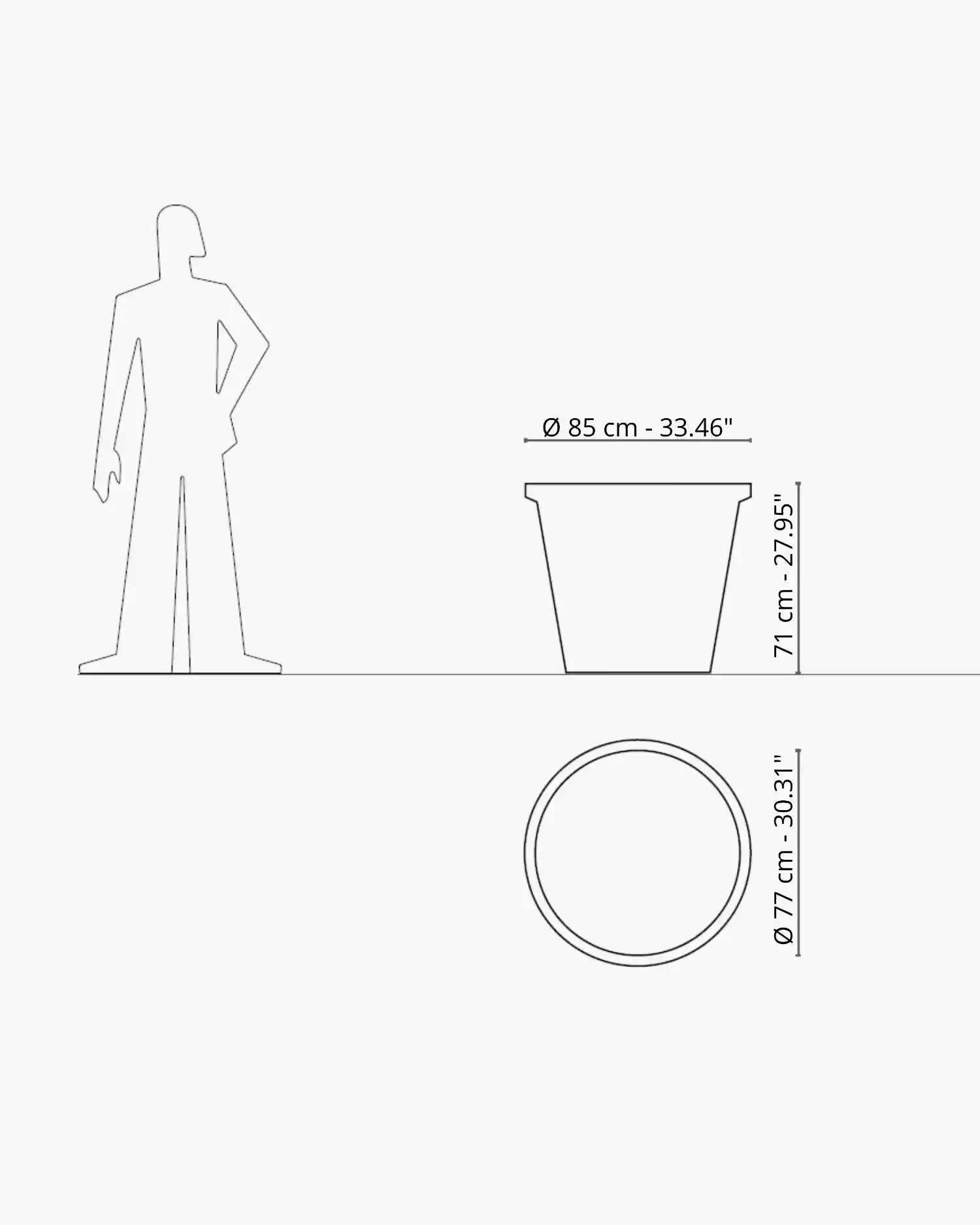 Serralunga Neoclassic Double Edge planter - Buy now on ShopDecor - Discover the best products by SERRALUNGA design