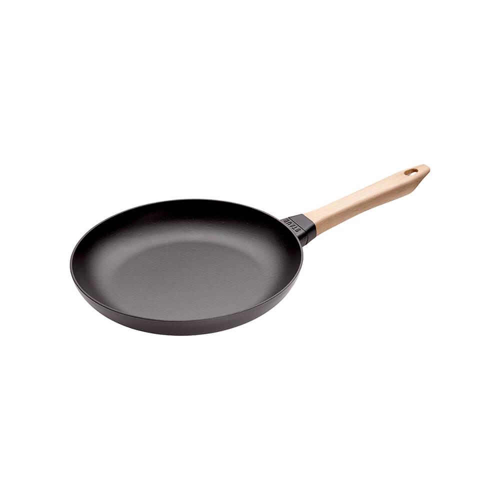 Staub Frying-Pan with Wooden Handle Black 26 cm - Buy now on ShopDecor - Discover the best products by STAUB design