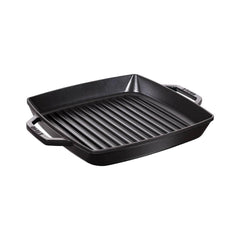 Staub Medium Double Handle Grill Square medium pan 28 cm Black - Buy now on ShopDecor - Discover the best products by STAUB design