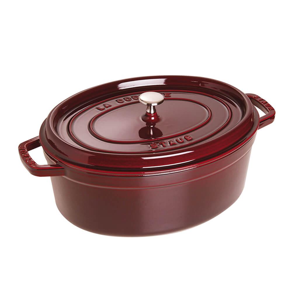 Staub Oval Cocotte cast iron pot 31 cm Staub Garnet Red - Buy now on ShopDecor - Discover the best products by STAUB design