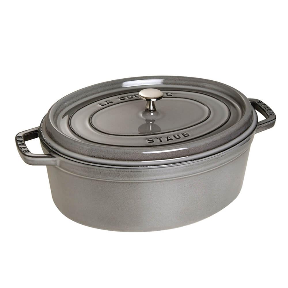 Staub Oval Cocotte cast iron pot 31 cm Staub Graphite grey - Buy now on ShopDecor - Discover the best products by STAUB design