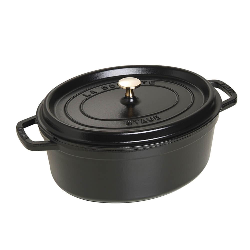 Staub Oval Cocotte cast iron pot 31 cm Black - Buy now on ShopDecor - Discover the best products by STAUB design