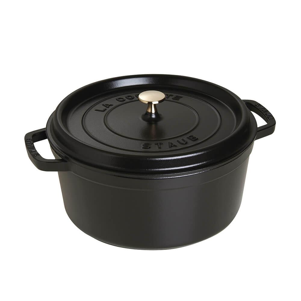Staub Round cast iron pot Cocotte diam.30 cm Black - Buy now on ShopDecor - Discover the best products by STAUB design
