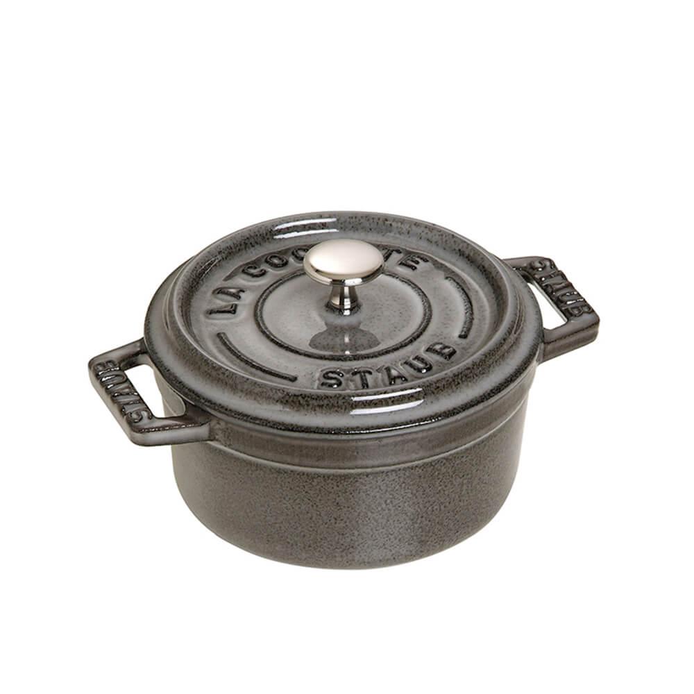 Staub Round Cocotte cast iron pot diam.14 cm Staub Graphite grey - Buy now on ShopDecor - Discover the best products by STAUB design