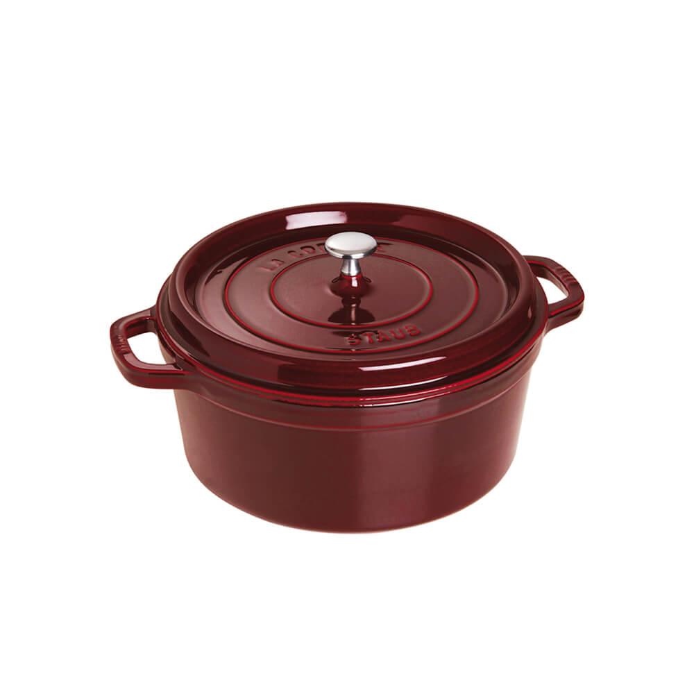 Staub Round Cocotte cast iron pot diam.22 cm Staub Garnet Red - Buy now on ShopDecor - Discover the best products by STAUB design