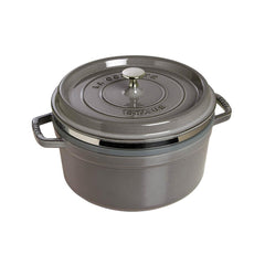 Staub Round Cocotte with Steamer Insert diam.26 cm Staub Graphite grey - Buy now on ShopDecor - Discover the best products by STAUB design
