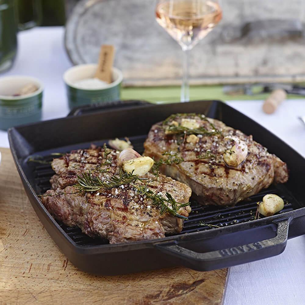 Staub Small Double Handle Grill Square small pan 23 cm - Buy now on ShopDecor - Discover the best products by STAUB design