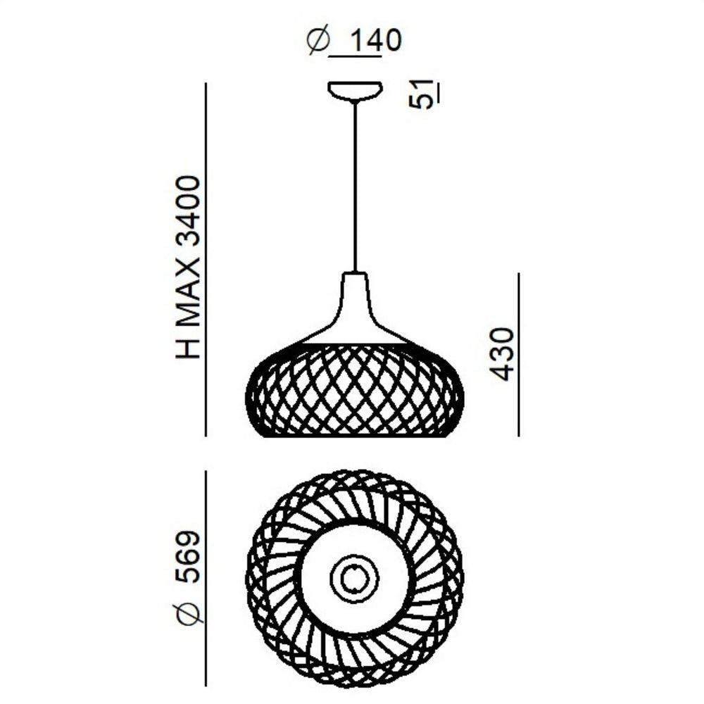 Stilnovo Mongolfier suspension lamp LED diam. 57 cm. - Buy now on ShopDecor - Discover the best products by STILNOVO design