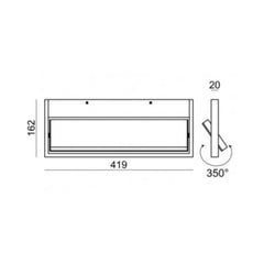 Stilnovo Tablet LED wall lamp mono emission 42 cm. - Buy now on ShopDecor - Discover the best products by STILNOVO design